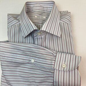 FRAY Shirt size 16 / 41 fitted Stripped Made in Italy